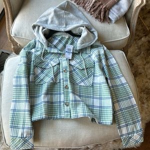 Crop top Sweat shirt with hood